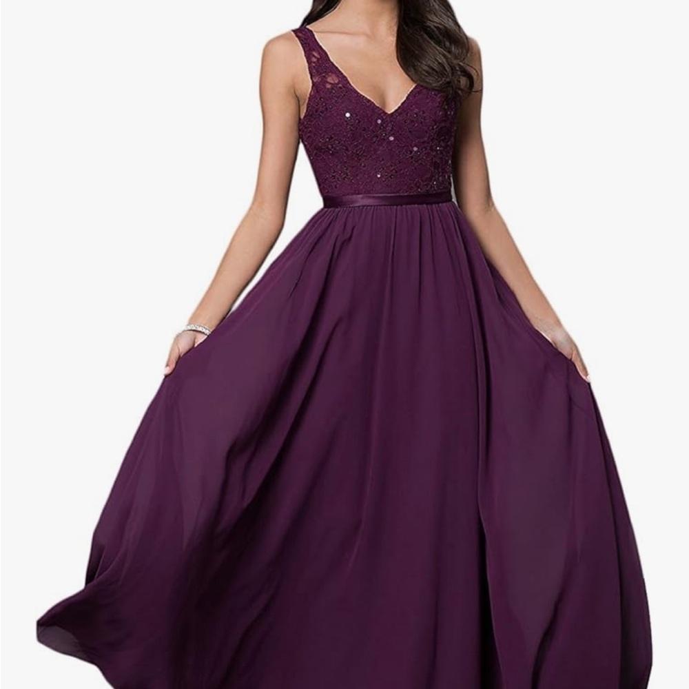 Elegant Purple Evening Gown